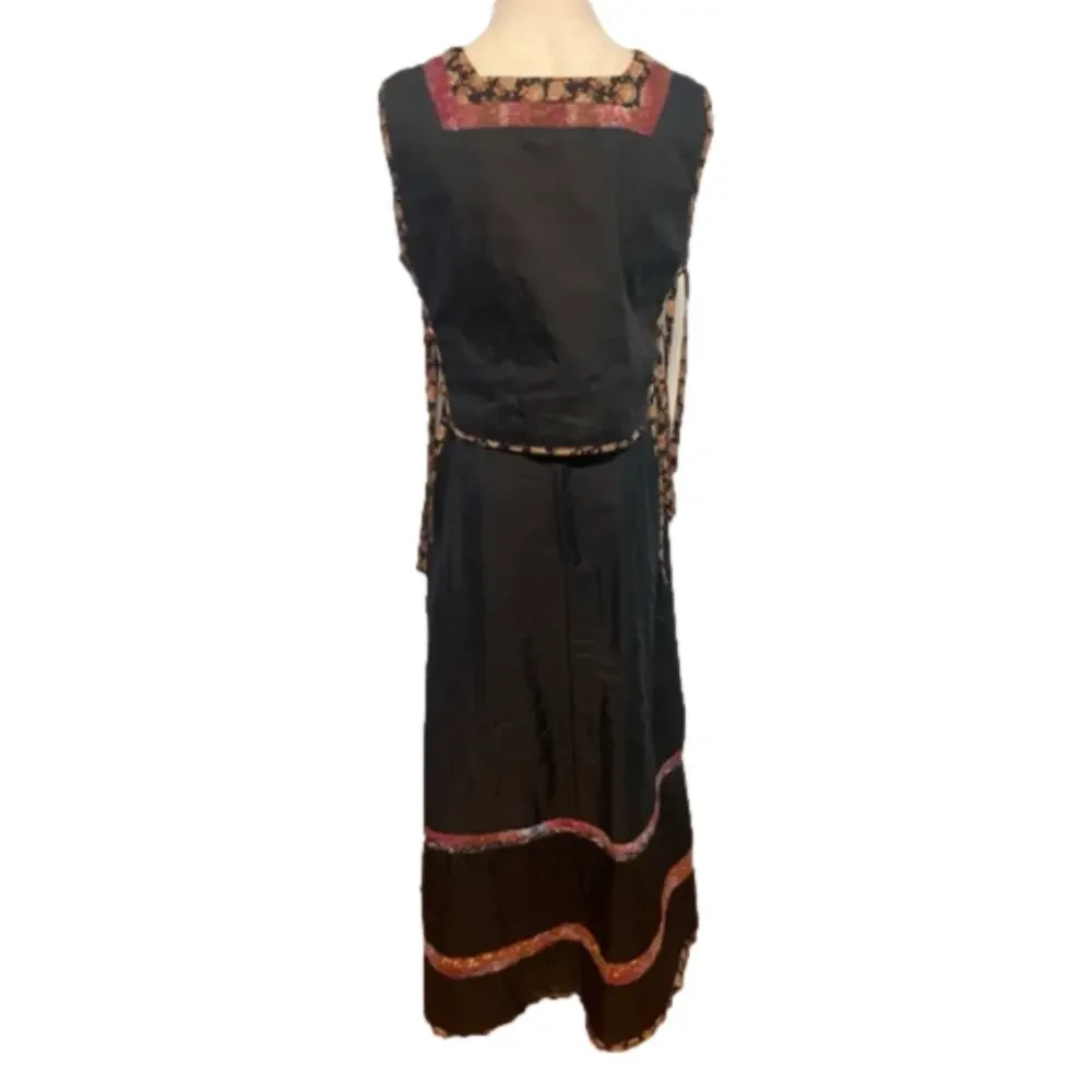 60s -70s MOUNTAIN ARTISANS COTTAGECORE PATCHWORK TOP & MAXI SKIRT MCM VTG EUC S - Picture 4 of 16